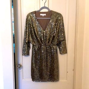 Trina Turk - Gold sequin disco dress